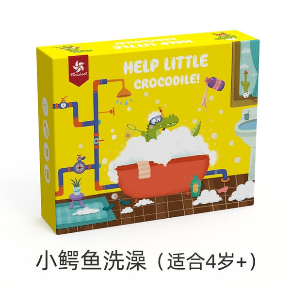 Help Little Crocodile Maze IQ Puzzles Games Toys For Children Improve Logical Thinking Ability Puzzle 30 Challenge With Solution