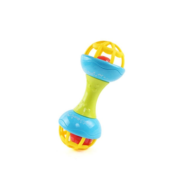 Soft Rubber Juguetes Bebe Cartoon Bee Hand Knocking Rattle Dumbbell Early Educational Toy For Kid Hand Bell Baby Toys 0-12 Month