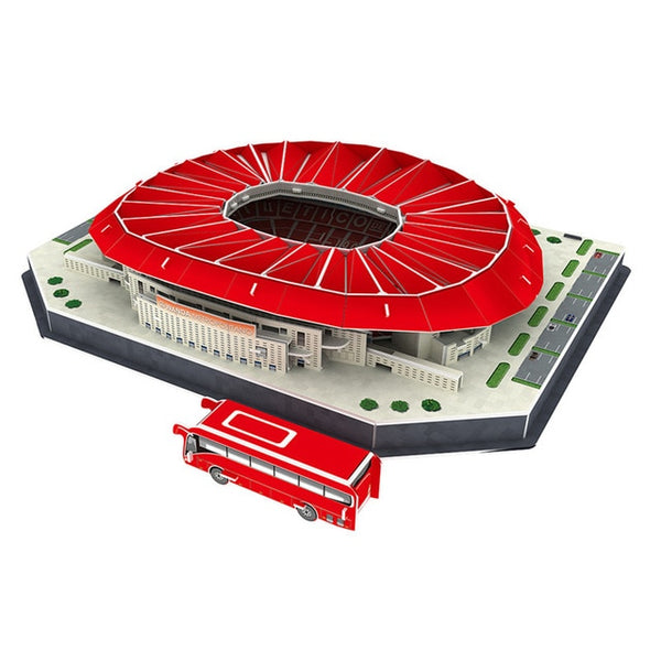 Kids 3D Three-dimensional Puzzle World Football Stadium Baby Puzzle DIY Spell Insert Toy Learning Educational Games Toys Gift