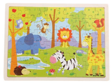 60pcs Cartoon Wooden Toys 8 STYLES 3D Wooden Puzzle Jigsaw Puzzle for Child Educational Toy