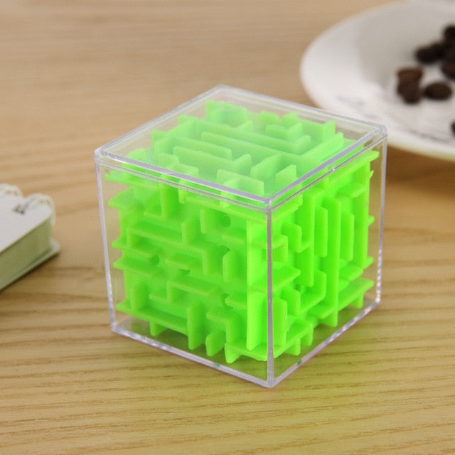 TOBEFU 3D Maze Magic Cube Transparent Six-sided Puzzle Speed Cube Rolling Ball Game Cubos Maze Toys for Children Educational