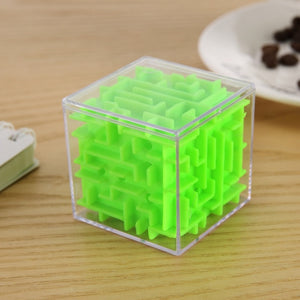 TOBEFU 3D Maze Magic Cube Transparent Six-sided Puzzle Speed Cube Rolling Ball Game Cubos Maze Toys for Children Educational