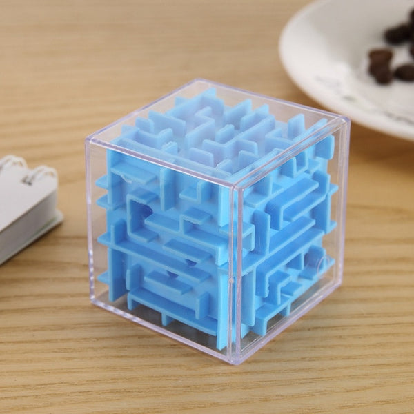 TOBEFU 3D Maze Magic Cube Transparent Six-sided Puzzle Speed Cube Rolling Ball Game Cubos Maze Toys for Children Educational