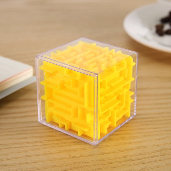 TOBEFU 3D Maze Magic Cube Transparent Six-sided Puzzle Speed Cube Rolling Ball Game Cubos Maze Toys for Children Educational