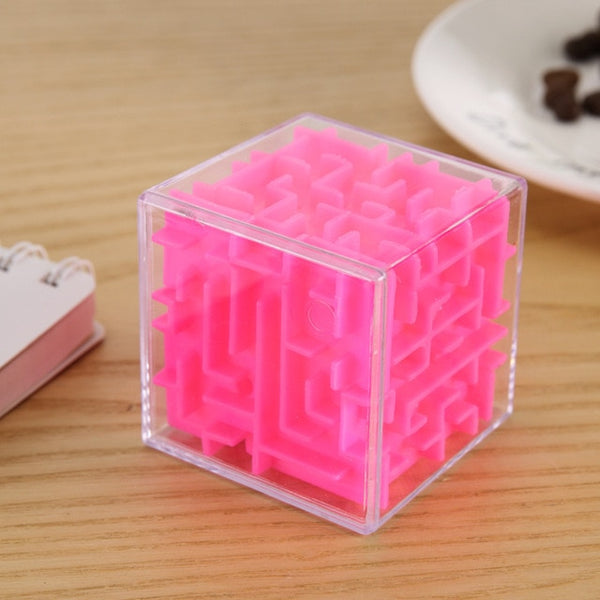 TOBEFU 3D Maze Magic Cube Transparent Six-sided Puzzle Speed Cube Rolling Ball Game Cubos Maze Toys for Children Educational