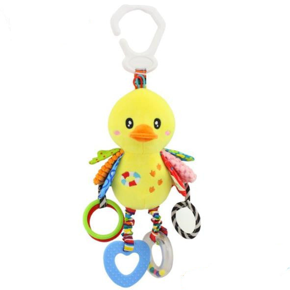 New Arrival  Soft Giraffe Animal Handbells Rattles Plush Infant Baby Development Handle Toys Hot Selling WIth Teether Baby Toy