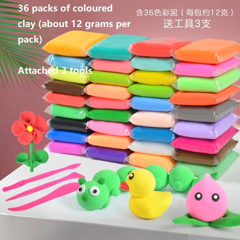 Ultra-light Clay 36 Colors Playdough Air Dry Clay  Modelling Light DIY Plasticine Learning Kids Toys Plasticine Soft Caly Tools