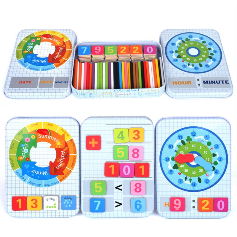 High Quality Kids Montessori Mathematics Wooden Toys Color Sticks Early Learning Counting Educational Math Toy for Children Gift